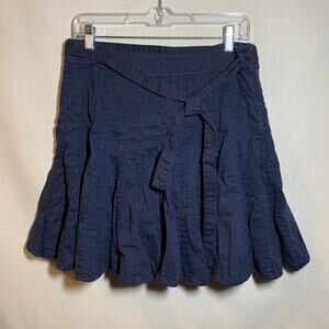 Anthropologie Hei Hei Navy Blue Pleated Skirt